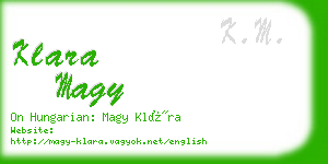 klara magy business card